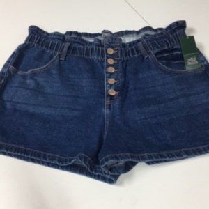 Wild Fable Denim Shorts Button Fly Elastic Waist